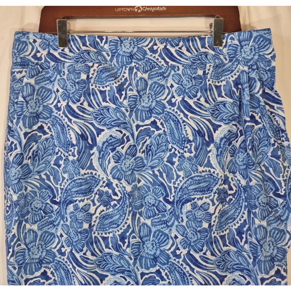 RipSkirt Hawaii Length 3 Wrap Skirt Large Happy Blues New w/Tags